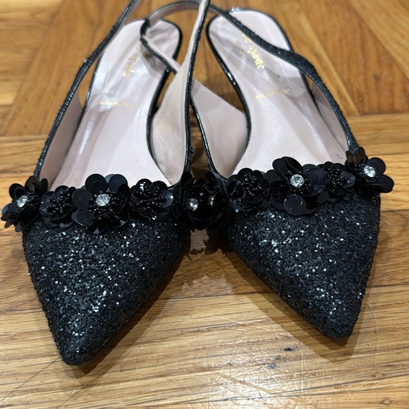 Kate Spade Olima Slingback Kitten Heel Sparkle Shoes - Picture 3 of 10